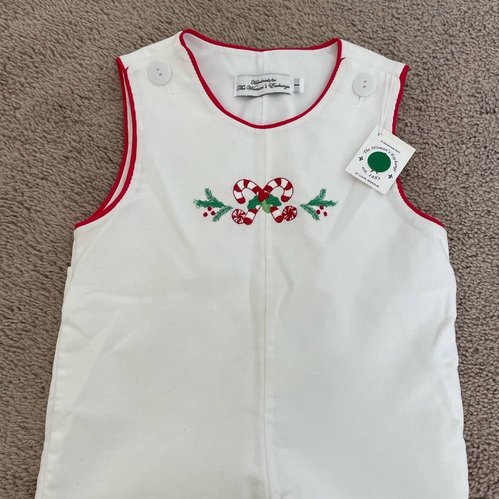 The Women’s Exchange Handmade Children’s Christmas Candy Cane Shortall